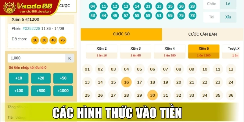 Các hình thức vào tiền được nhiều người chọn